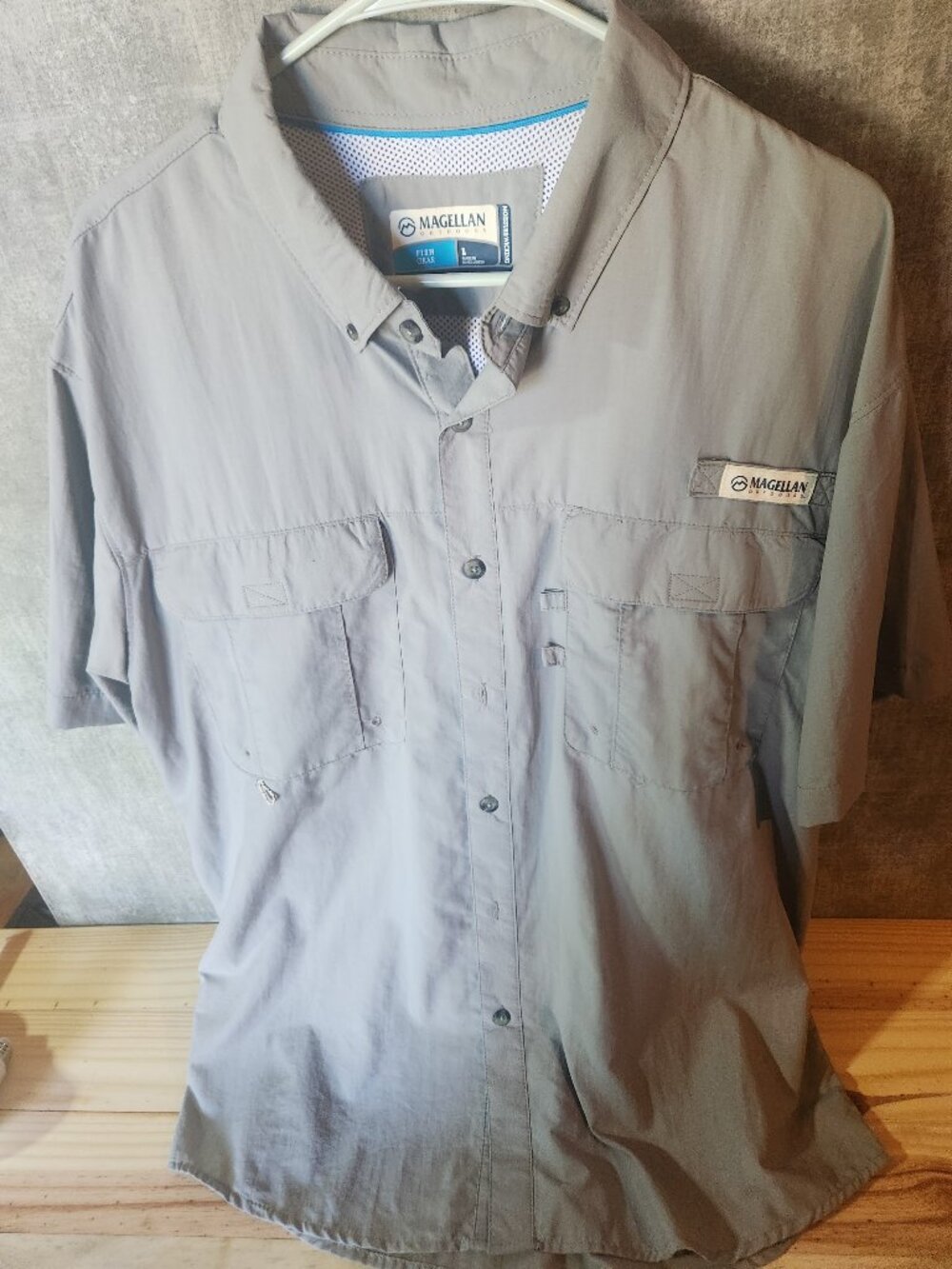 Lot of 7 Magellan Men's L Fishing Shirts Short & Long Sleeve